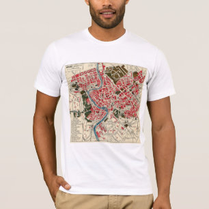 Camiseta Vintage Itália Mapa de Roma