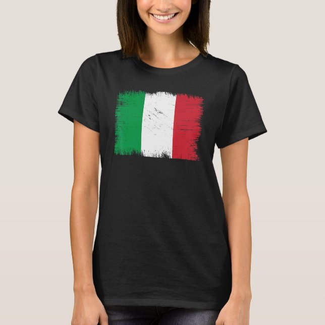 Camiseta Vintage Italy Flag Italian Independence Day (Frente)
