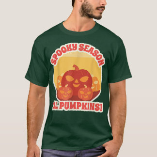 Camiseta Vintage Jack O Lanterns Spooky Season Lil Pumpkins