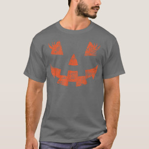 Camiseta Vintage JackOLanterna Rosto Pumpkin Eyelashes Hall