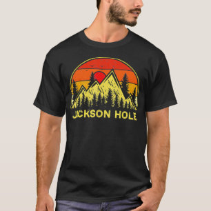Camiseta Vintage Jackson Hole Wyoming WY Montanhas subindo 
