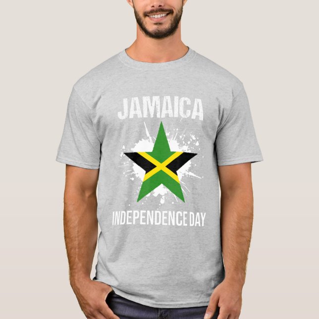 Camiseta Vintage Jamaica Flag Jamaican Independence Day 6 (Frente)
