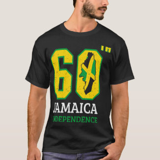Camiseta Vintage Jamaican Flag Pride Jamaica 60th Independe