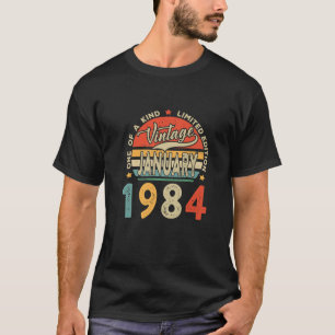 Camiseta Vintage Janeiro 1984 38º Bday Limited Edition 38