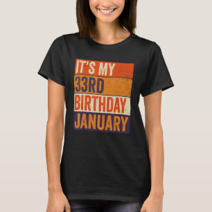 Camiseta Vintage Janeiro de 1990 33 anos É o meu 33º bar