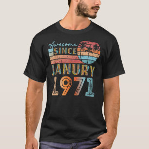 Camiseta vintage janury 1971 92 anos 51 anos
