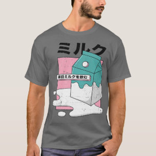 Camiseta Vintage Japan Dairy milk Aestic Vaporwave Anime