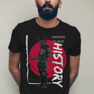 Camiseta Vintage japanês samurai warrior red sun