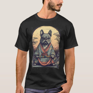 Camiseta Vintage Japanese Samurai French Bulldog