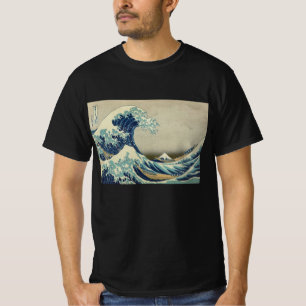 Camiseta Vintage Japonês Art, The Excelente Wave by Hokusai