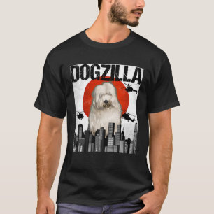 Camiseta Vintage Japonês Dogzilla Old English Sheepdog