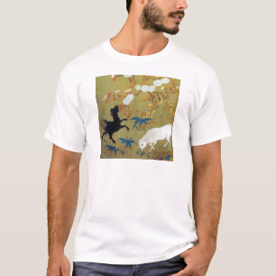 Camiseta Vintage Japonês Foal and Cherry Blossoms