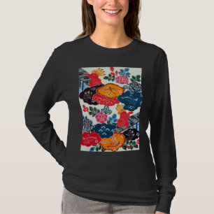 Camiseta Vintage Japonês Kimono Textile (Bingata)