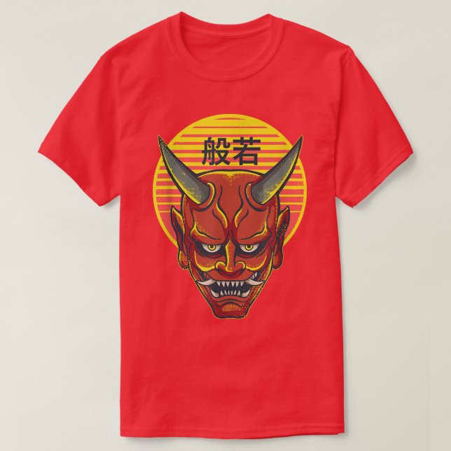 Camiseta Vintage Japonês Oni Japan Devil Anime (Frente do Design)