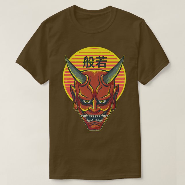 Camiseta Vintage Japonês Oni Japan Devil Anime (Frente do Design)