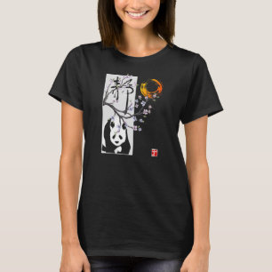 Camiseta Vintage Japonês Sakura Cherry Blossom Panda