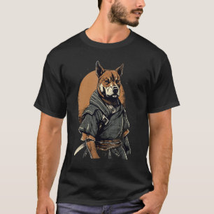 Camiseta Vintage, japonês - Samurai Black Mouth Cur