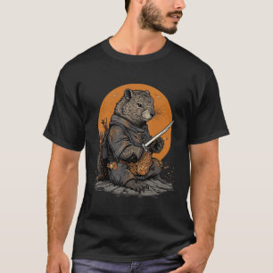 Camiseta Vintage Japonês Samurai Marmot