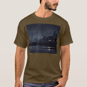 Camiseta Vintage Japonês Starry Night Aestic Art