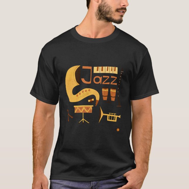 Camiseta Vintage Jazz Music (Frente)