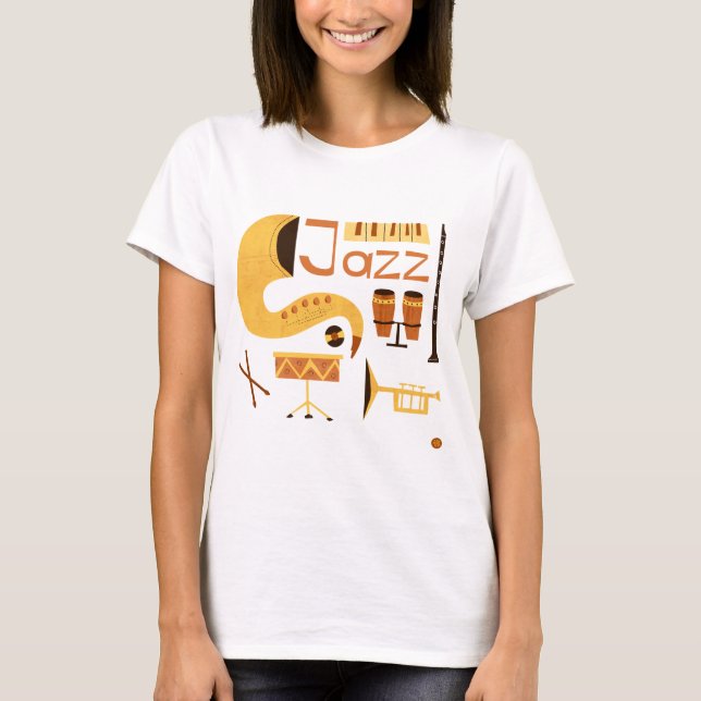 Camiseta Vintage Jazz Music (Frente)