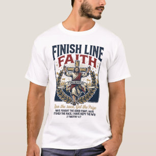 Camiseta Vintage Jesus Correndo Maratona Gráfica C