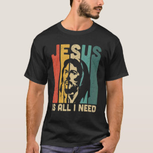 Camiseta Vintage Jesus É Tudo O Que Precisa De Meu Deus Sen