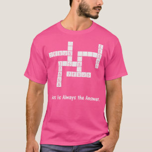 Camiseta Vintage Jesus Palavra Cruzada Quebra-cabeça Jesus 