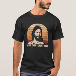 Camiseta Vintage Jesus Sobre Tudo Meu Deus Salvador C