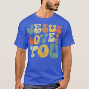 Camiseta Vintage Jesus Te Ama Jesus Cristo Homens Cristãos