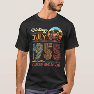 Camiseta Vintage julho 1955 67 Anos 67 Anos Aniversário do