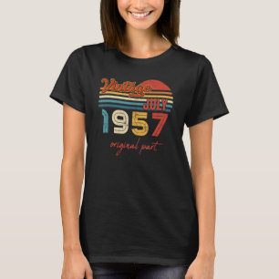 Camiseta Vintage julho de 1957 Original Parte 65 Anos