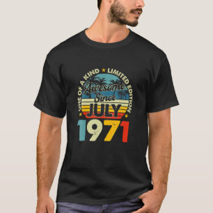 Camiseta Vintage Julho De 1971 50 Anos 50 Anos Aniversário