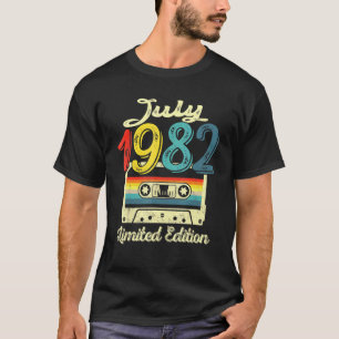 Camiseta Vintage julho de 1982 Cassette Tape 39th Birthday