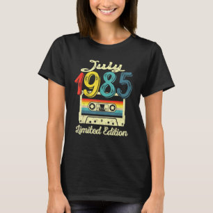 Camiseta Vintage julho de 1985 Cassette Tape 36th Aniversár