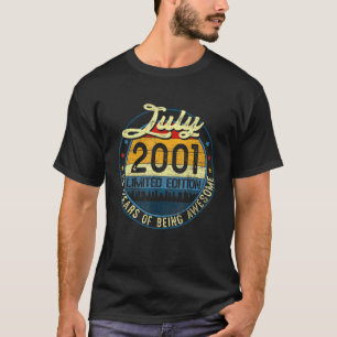 Camiseta Vintage julho de 2001 Edição limitada 20 Aniversár