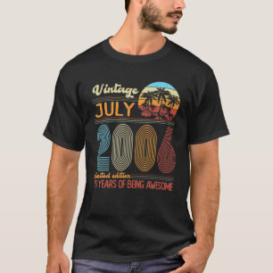 Camiseta Vintage Julho De 2006 16 Anos 16 Anos Aniversário
