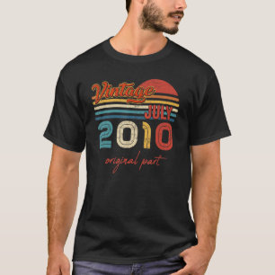 Camiseta Vintage julho de 2010 Original Parte 12 Anos