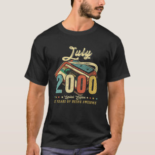 Camiseta Vintage JULY 2000 Made in 2000 20 aniversário 20 y