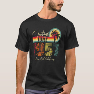 Camiseta Vintage June 1957 65th Birthday 65 Year Old