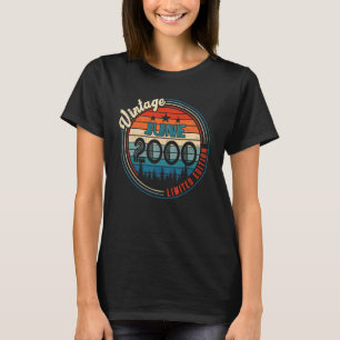 Camiseta Vintage June 2000 22nd Year Old Birthday