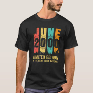 Camiseta Vintage June 2000 Limited Edition 21 Anos Antiga 2