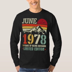 Camiseta Vintage Junho De 1978 44 Anos Sendo Espetacular
