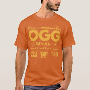 Camiseta Vintage Kahului OGG Maui Código do Aeroporto Viage
