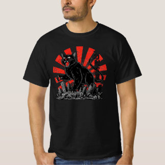 Camiseta Vintage Kaiju Cat Attack | Japanese Retro Monster 