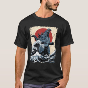 Camiseta Vintage Kaiju - Homem de Animação de Filme Monstro