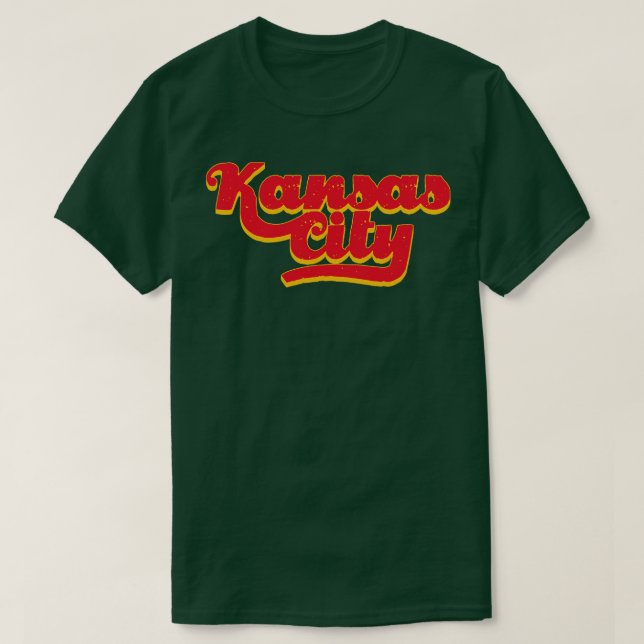 Camiseta Vintage Kansas City Text (Frente do Design)