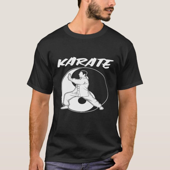 Camiseta Vintage Karate Yin Yang T-Shirt (Frente)