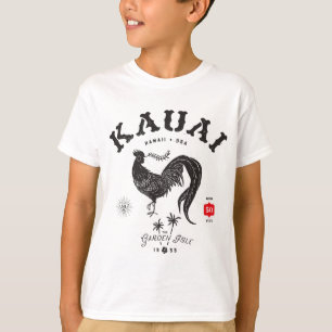 Camiseta Vintage Kauai Garden Isle Aloha Estado com frango