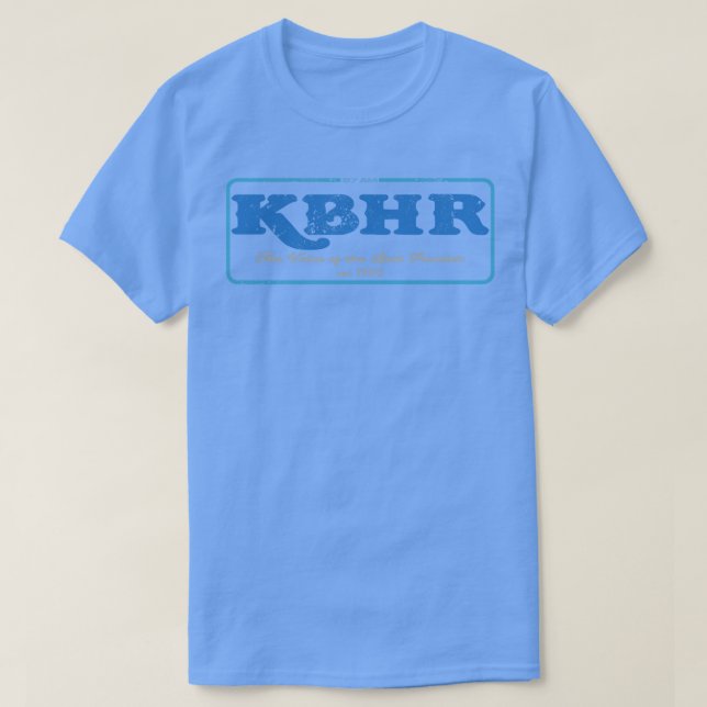 Camiseta vintage KBHR 57 am exposição ao norte rádio TShirt (Frente do Design)